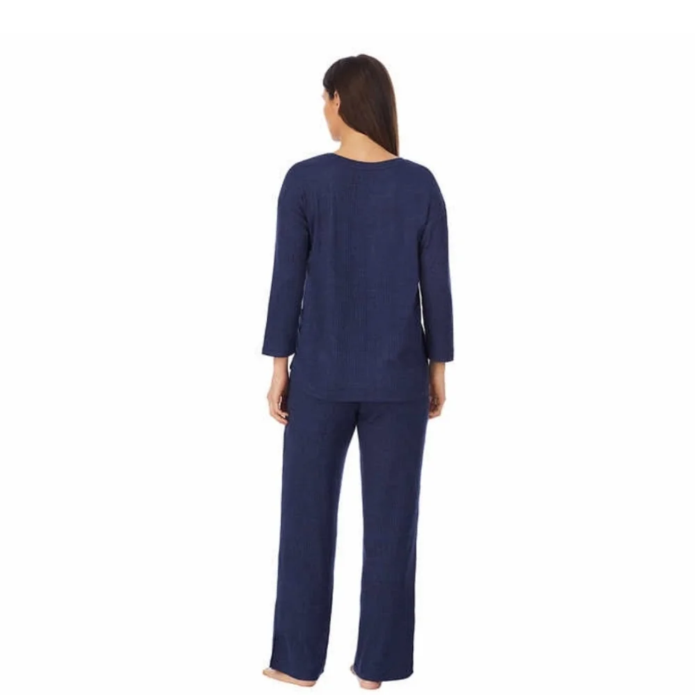 New Midnight Carole Hochman Cozy SuperSoft Pockets Ribbed 2-piece Lounge - Picture 2 of 4